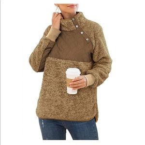 ❄️Fuzzy Quilted Fleece Pullover